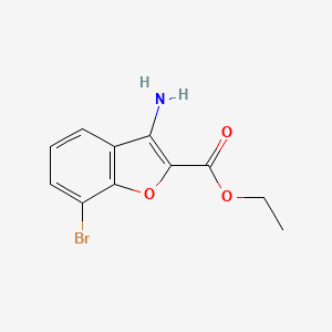 Chemical structure of Ethyl 3-amino-7-bromobenzofuran-2-carboxylate