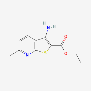 Chemical structure of Ethyl 3-amino-6-methylthieno[2,3-b]pyridine-2-carboxylate