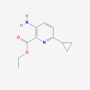Chemical structure of Ethyl 3-amino-6-cyclopropylpicolinate