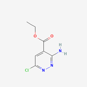 Chemical structure of Ethyl 3-amino-6-chloropyridazine-4-carboxylate
