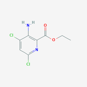 Chemical structure of Ethyl 3-amino-4,6-dichloropicolinate