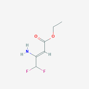 Chemical structure of Ethyl 3-amino-4,4-difluorobut-2-enoate