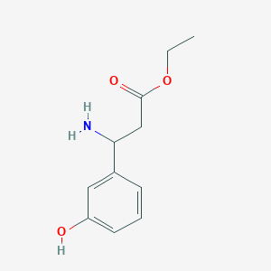 Chemical structure of Ethyl 3-Amino-3-(3-hydroxyphenyl)propanoate
