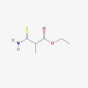 Chemical structure of Ethyl 2-carbamothioyl-2-methylacetate