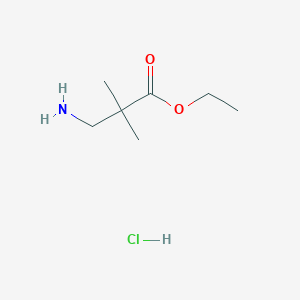 Chemical structure of Ethyl 3-Amino-2,2-dimethylpropanoate Hydrochloride