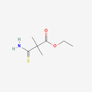 Chemical structure of Ethyl 2-carbamothioyl-2,2-dimethylacetate