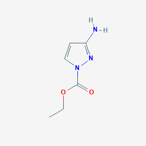 Chemical structure of Ethyl 3-Amino-1H-Pyrazole-1-Carboxylate