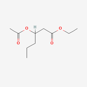 Chemical structure of Ethyl 3-Acetoxyhexanoate