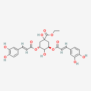 Chemical structure of Ethyl 3,5-di-O-caffeoylquinate