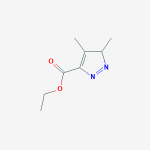 Chemical structure of Ethyl 3,4-dimethyl-3H-pyrazole-5-carboxylate