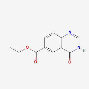 Chemical structure of Ethyl 3,4-dihydro-4-oxoquinazoline-6-carboxylate