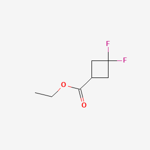 Chemical structure of Ethyl 3,3-difluorocyclobutanecarboxylate