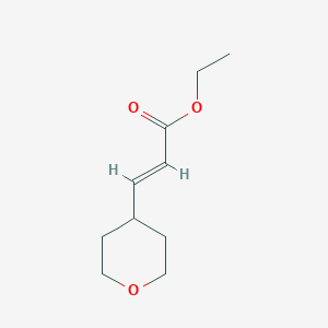 Chemical structure of Ethyl 3-(tetrahydro-2H-pyran-4-yl)acrylate