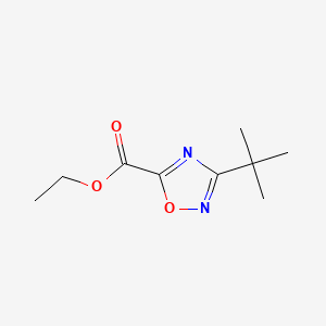 Chemical structure of Ethyl 3-tert-butyl-1,2,4-oxadiazole-5-carboxylate