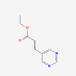 Chemical structure of Ethyl 3-(pyrimidin-5-yl)acrylate