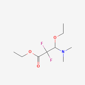 Chemical structure of Ethyl 3-(Dimethylamino)-3-ethoxy-2,2-difluoropropionate