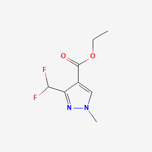 Chemical structure of Ethyl 3-difluoromethyl-1-methyl-4-pyrazole carboxylate