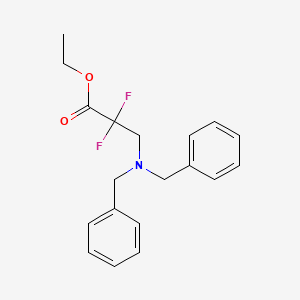 Chemical structure of Ethyl 3-(dibenzylaMino)-2,2-difluoropropanoate