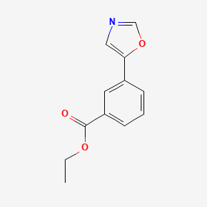 Chemical structure of Ethyl 3-(5-Oxazolyl)benzoate