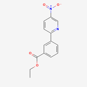 Chemical structure of Ethyl 3-(5-nitropyridin-2-yl)benzoate