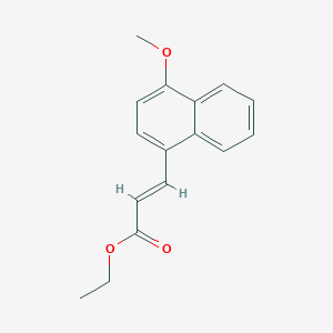 Chemical structure of Ethyl 3-(4-methoxy-1-naphthyl)-2-propenoate