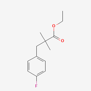 Chemical structure of Ethyl 3-(4-fluorophenyl)-2,2-dimethylpropanoate