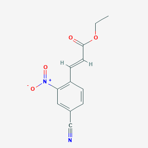 Chemical structure of Ethyl 3-(4-cyano-2-nitrophenyl)acrylate