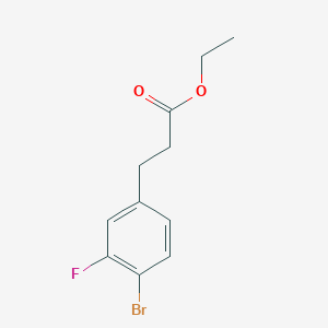 Chemical structure of Ethyl 3-(4-bromo-3-fluorophenyl)propanoate