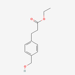 Chemical structure of Ethyl 3-(4-(hydroxymethyl)phenyl)propanoate