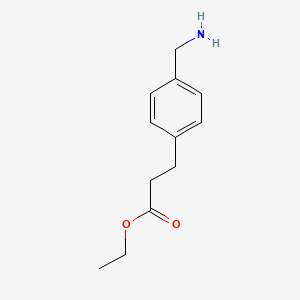 Chemical structure of Ethyl 3-(4-(aminomethyl)phenyl)propanoate