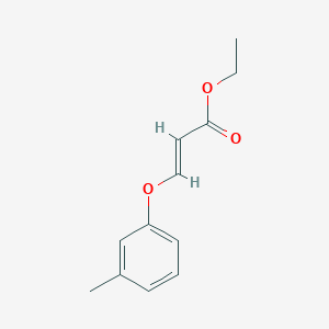 Chemical structure of Ethyl 3-(3-Methylphenoxy)prop-2-enoate
