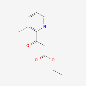 Chemical structure of Ethyl 3-(3-fluoropyridin-2-yl)-3-oxopropanoate