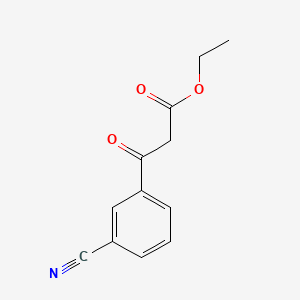 Chemical structure of Ethyl 3-(3-cyanophenyl)-3-oxopropanoate