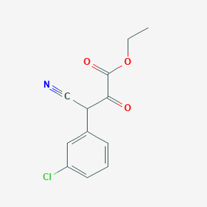 Chemical structure of Ethyl 3-(3-chlorophenyl)-3-cyano-2-oxopropanoate