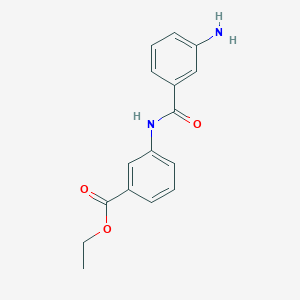 Chemical structure of Ethyl 3-(3-aminobenzamido)benzoate