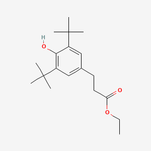 Chemical structure of Ethyl 3-(3,5-di-tert-butyl-4-hydroxyphenyl)propanoate