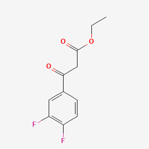 Chemical structure of Ethyl 3-(3,4-difluorophenyl)-3-oxopropanoate