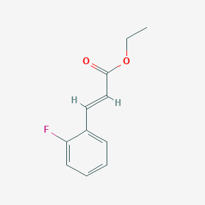 Chemical structure of ethyl 3-(2-fluorophenyl)acrylate