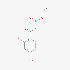 Chemical structure of Ethyl 3-(2-fluoro-4-methoxyphenyl)-3-oxopropanoate