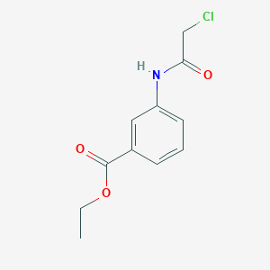 Chemical structure of Ethyl 3-(2-chloroacetamido)benzoate