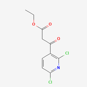 Chemical structure of Ethyl 3-(2,6-dichloropyridin-3-yl)-3-oxopropanoate