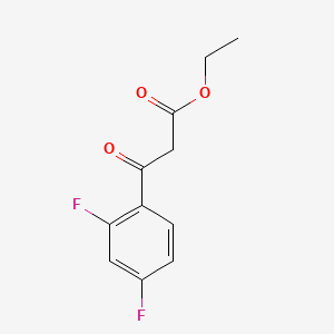 Chemical structure of Ethyl 3-(2,4-difluorophenyl)-3-oxopropanoate