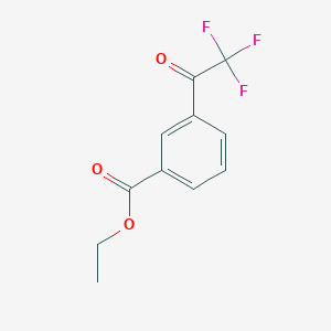 Chemical structure of Ethyl 3-(2,2,2-Trifluoroacetyl)benzoate