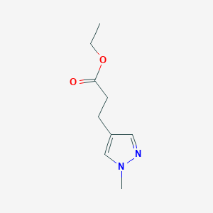 Chemical structure of ethyl 3-(1-methyl-1H-pyrazol-4-yl)propanoate