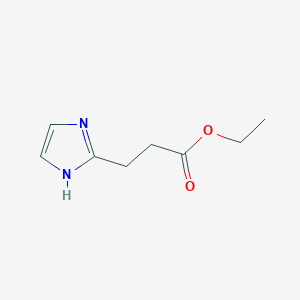 Chemical structure of Ethyl 3-(1H-imidazol-2-yl)propanoate