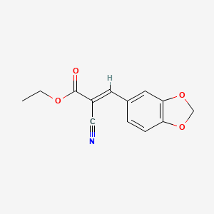 Chemical structure of Ethyl 3-(1,3-Benzodioxol-5-yl)-2-cyanoacrylate