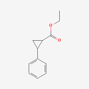Chemical structure of Ethyl 2-phenylcyclopropanecarboxylate
