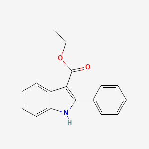 Chemical structure of Ethyl 2-phenyl-1H-indole-3-carboxylate