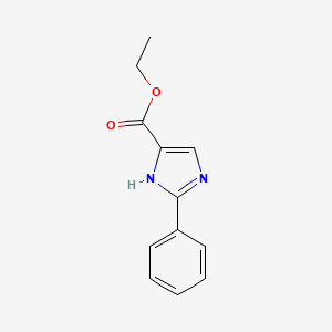 Chemical structure of Ethyl 2-phenyl-1H-imidazole-5-carboxylate