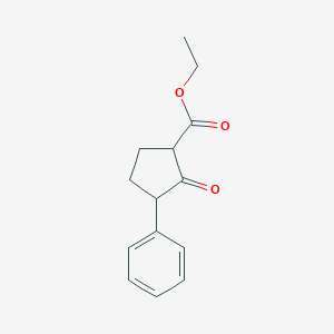 Chemical structure of Ethyl 2-oxo-3-phenylcyclopentanecarboxylate